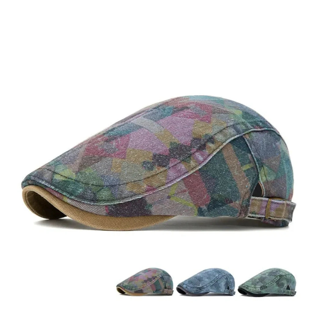 Sullivan Graffiti Geometric Cotton Flat Cap