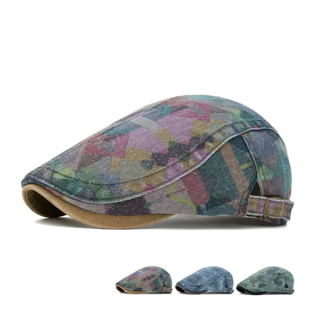 Sullivan Graffiti Geometric Cotton Flat Cap