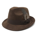 Sunderland Feather Suede Trilby Hat