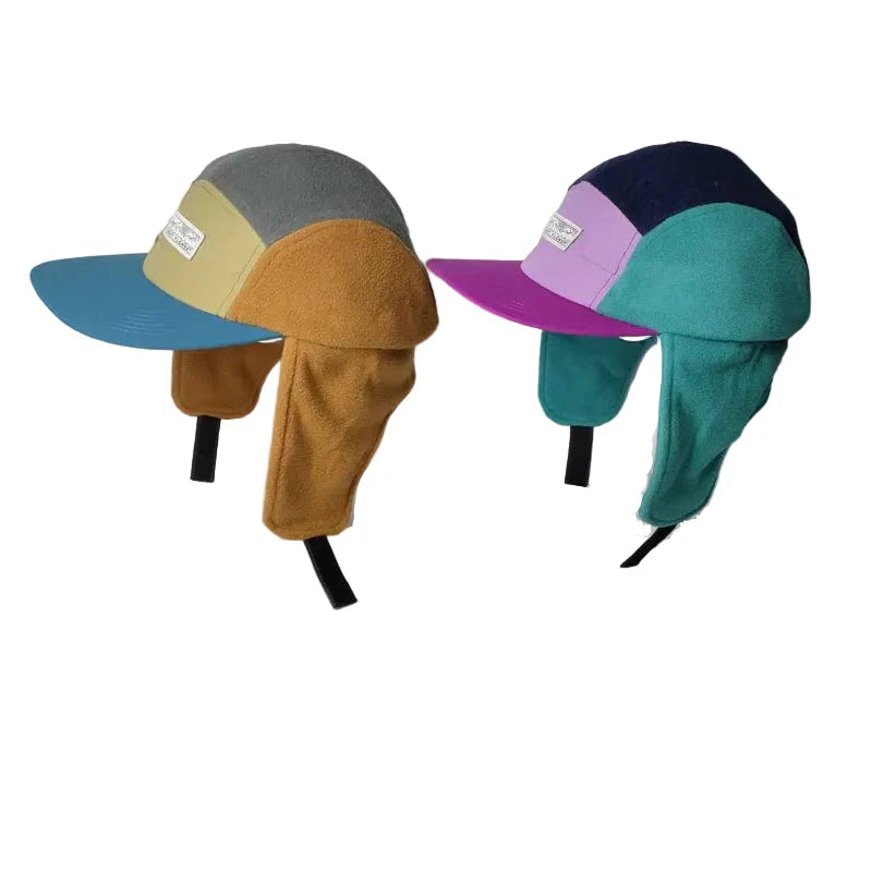 Sunset Flower Winter Earflaps Baseball Cap