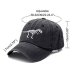 T-Rex Dinosaur Skeleton Cotton Baseball Cap