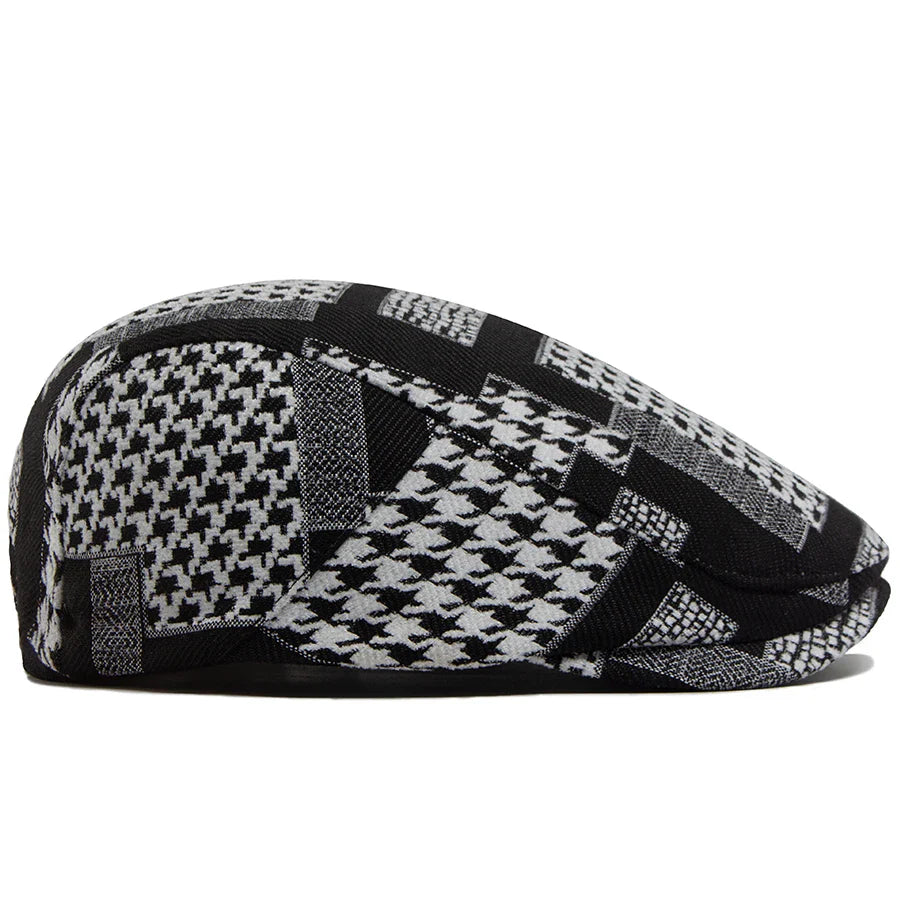 Talbot Houndstooth Flat Cap