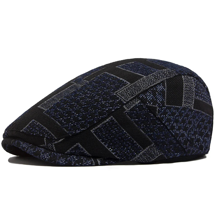 Talbot Houndstooth Flat Cap