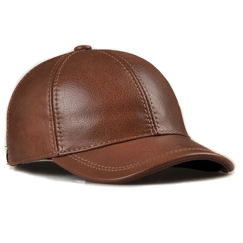 Tancarville Genuine Leather Baseball Cap