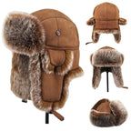 Tarkov Winter Fur Leather Bomber Hat