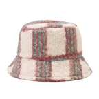 Tarly Winter Plaid Fur Bucket Hat