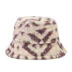 Tarly Winter Plaid Fur Bucket Hat