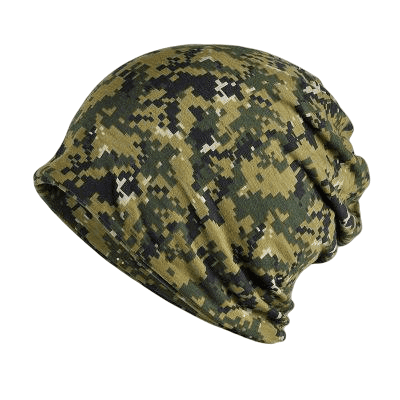 Green Camouflage Snood Beanie