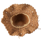 Tayrona Women Summer Sun Raffia Crochet Hat