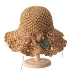 Tayrona Women Summer Sun Raffia Crochet Hat