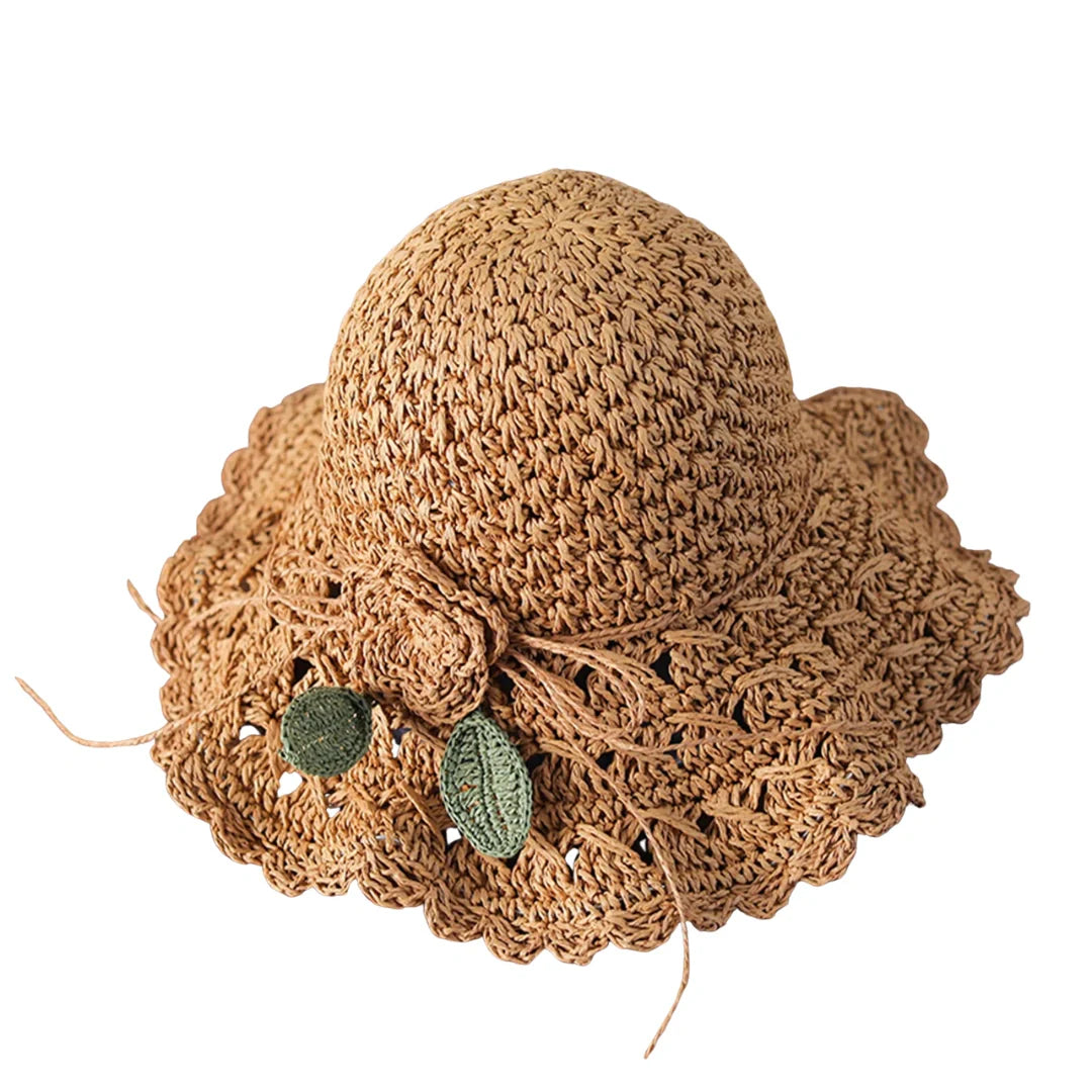 Tayrona Women Summer Sun Raffia Crochet Hat
