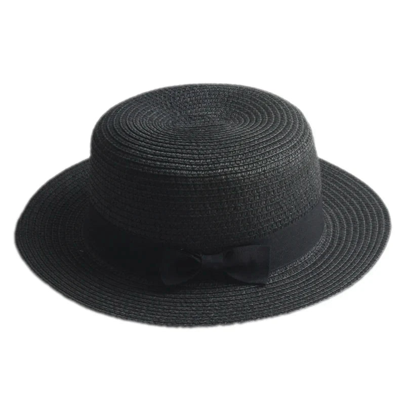 Tetouan Summer Ribbon Straw Boater Hat