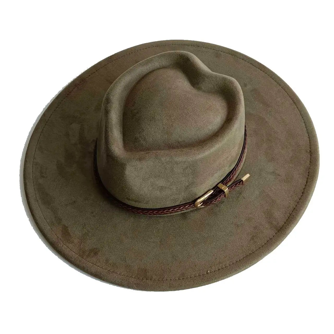 Green heart-shaped suede hat – unique fashion hat