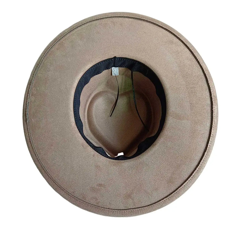 Beige Heart-Shaped Suede Hat