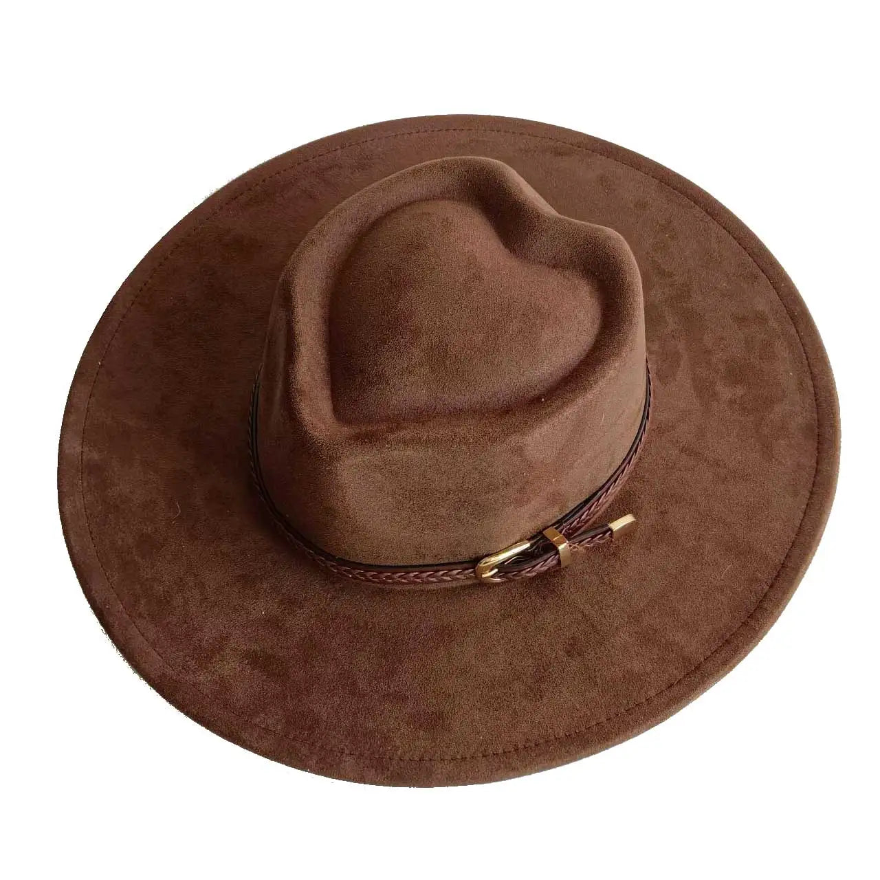 Brown heart-shaped suede hat – unique fashion hat