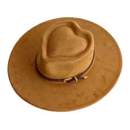 Yellow heart-shaped suede hat – unique fashion hat