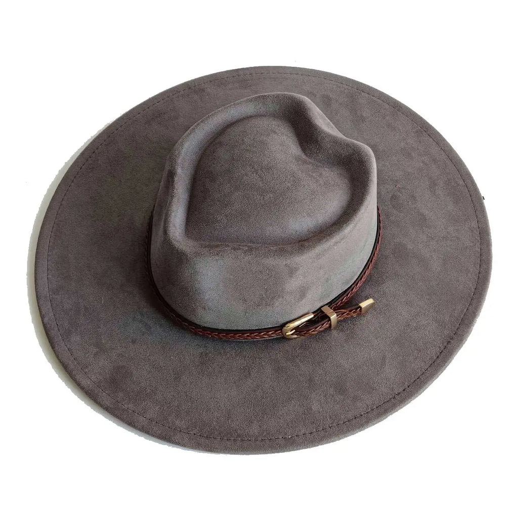 Gray heart-shaped suede hat – unique fashion hat