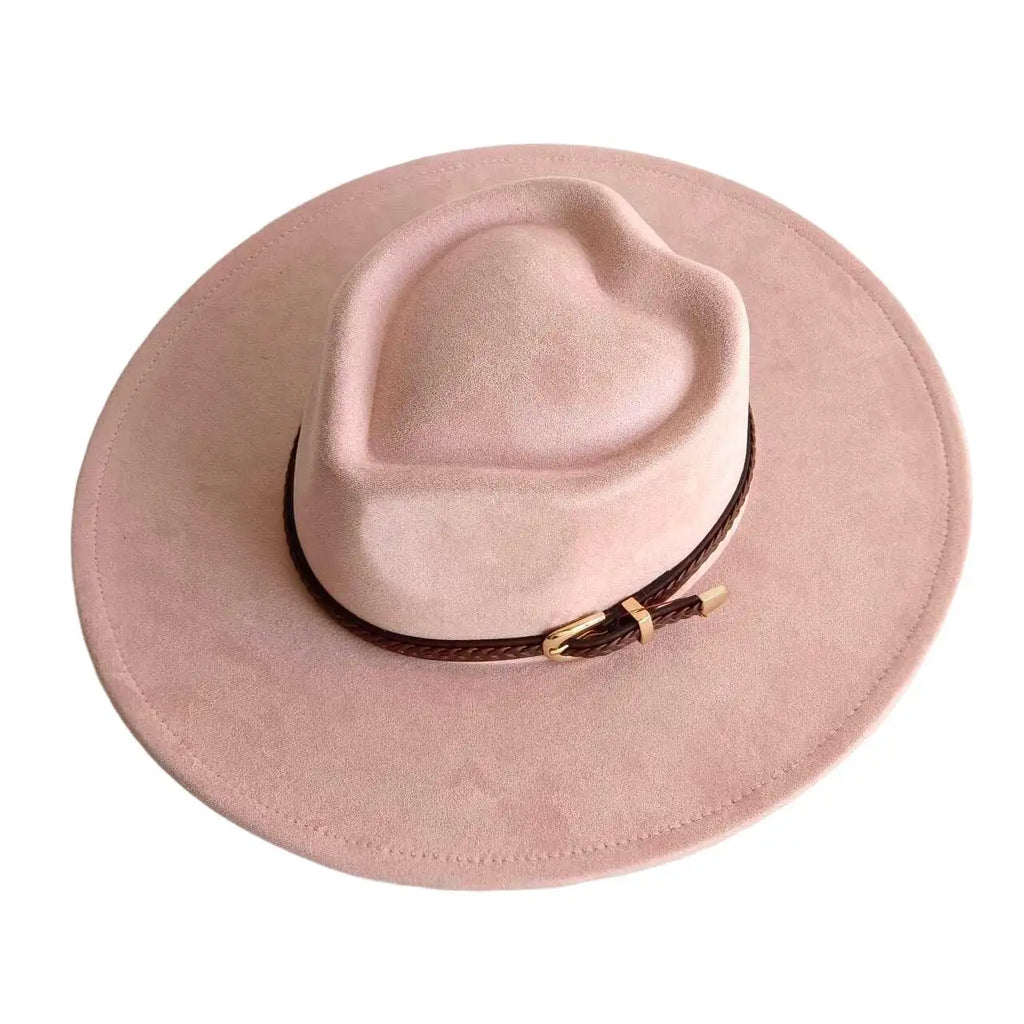 Pink heart-shaped suede hat – unique fashion hat
