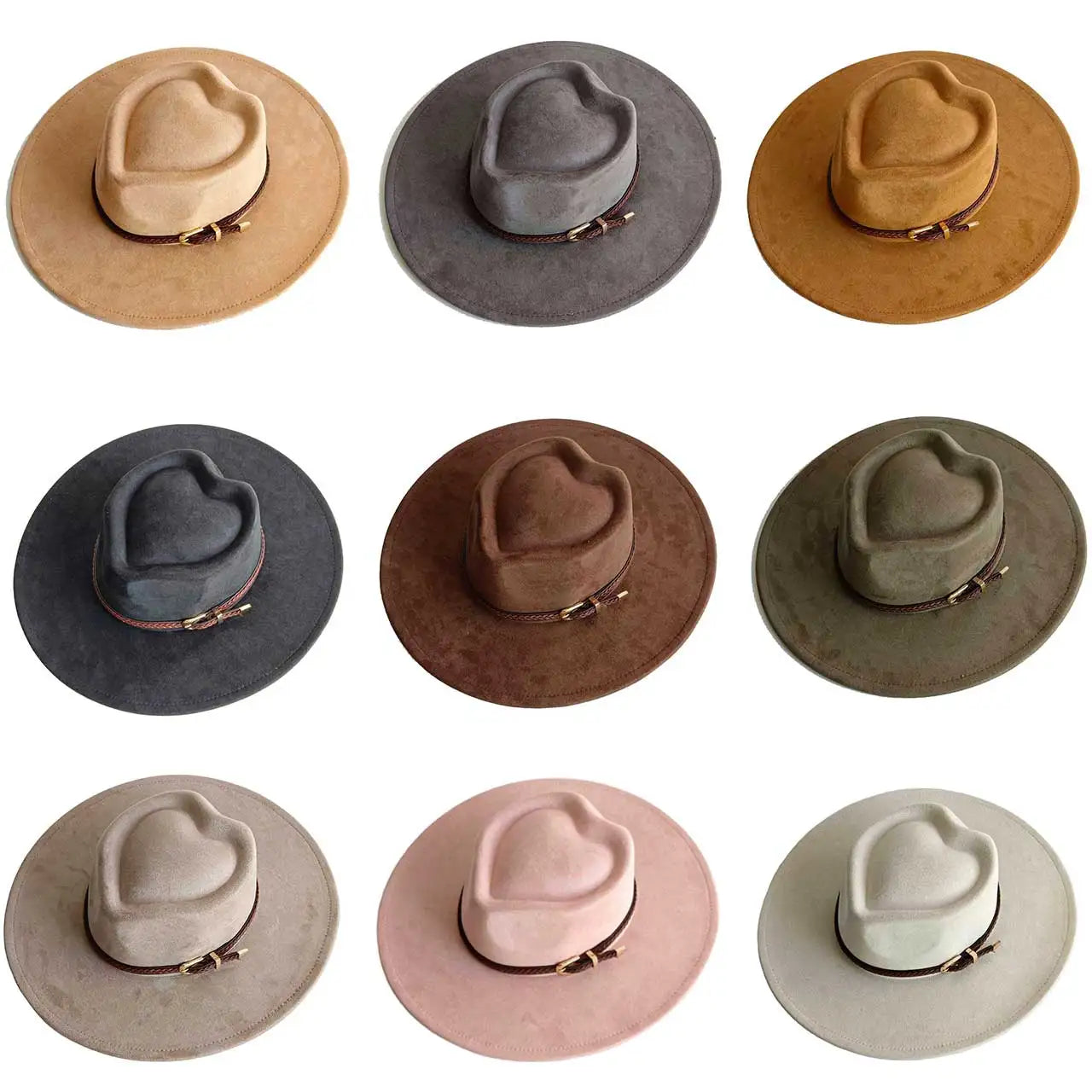 Heart-Shaped Suede Hat