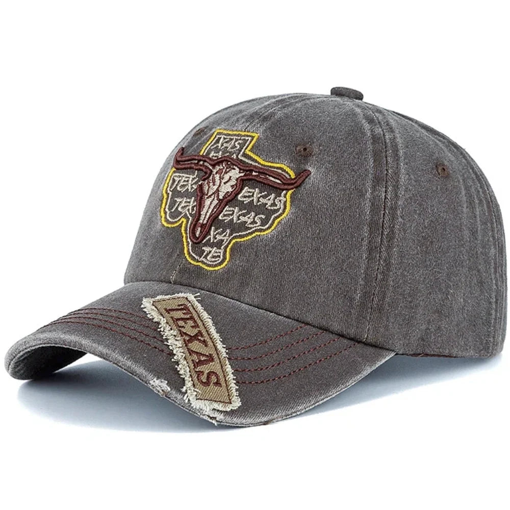 Texas Ranch Bullhead Washed Cotton Baseball Cap