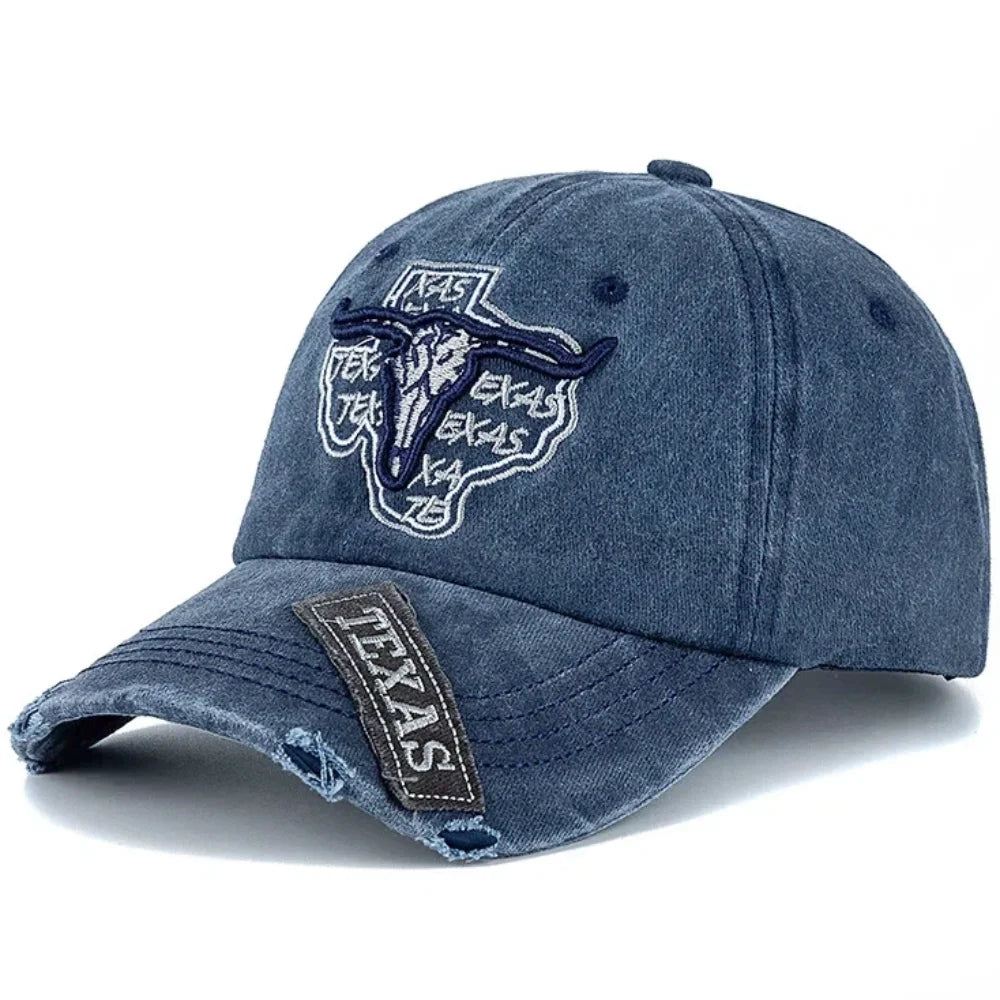Texas Ranch Bullhead Washed Cotton Baseball Cap