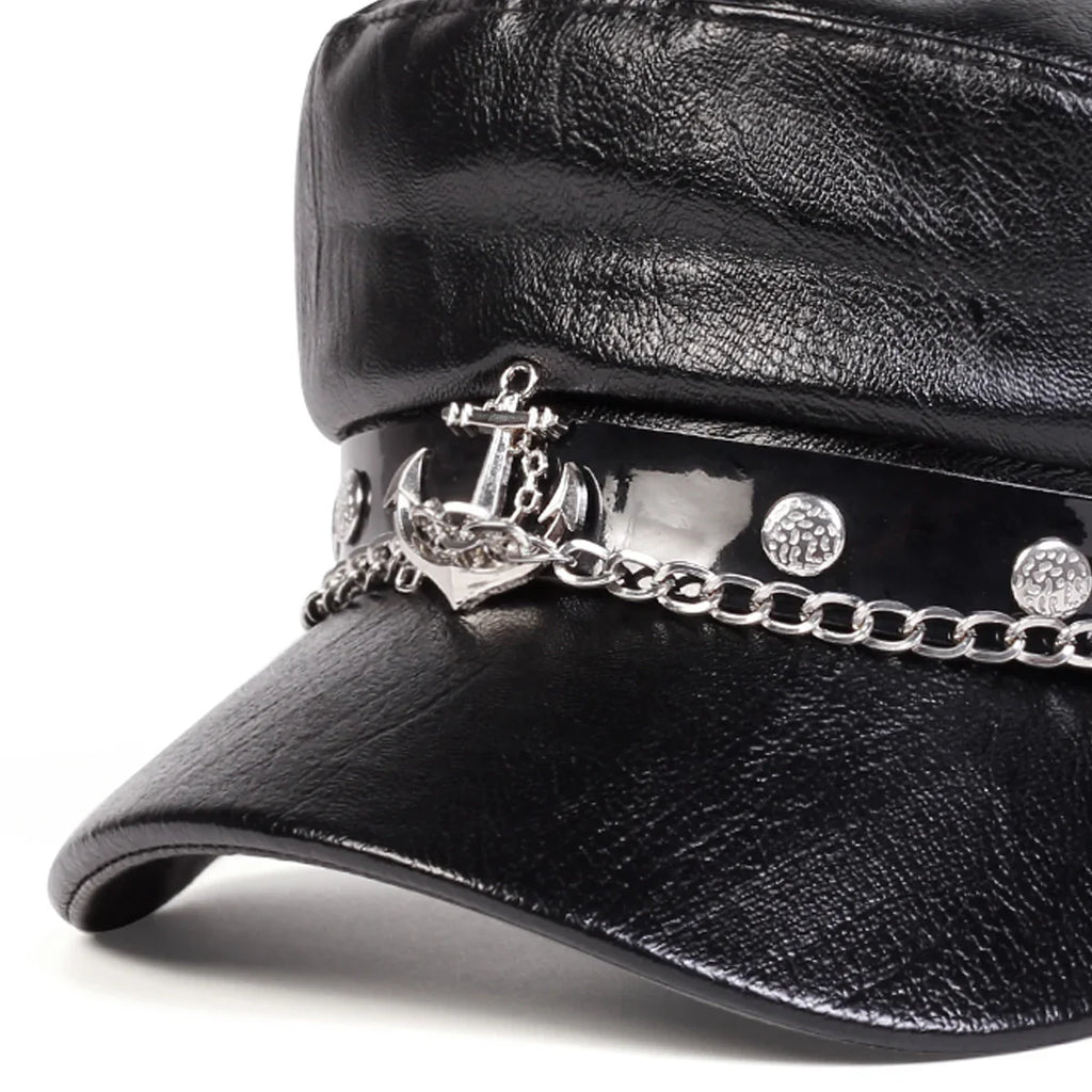 The Anchor Marine Black Sailor Cap