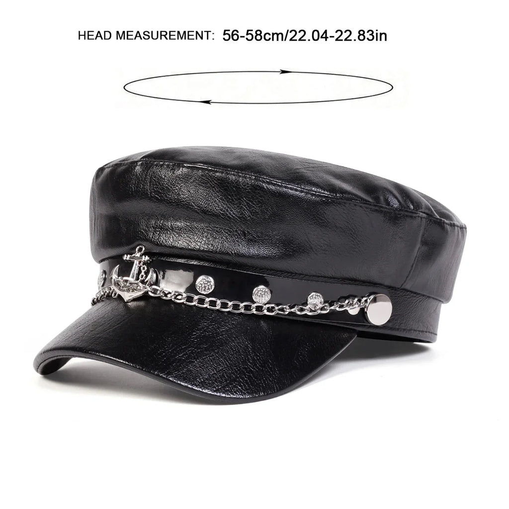 The Anchor Marine Black Sailor Cap
