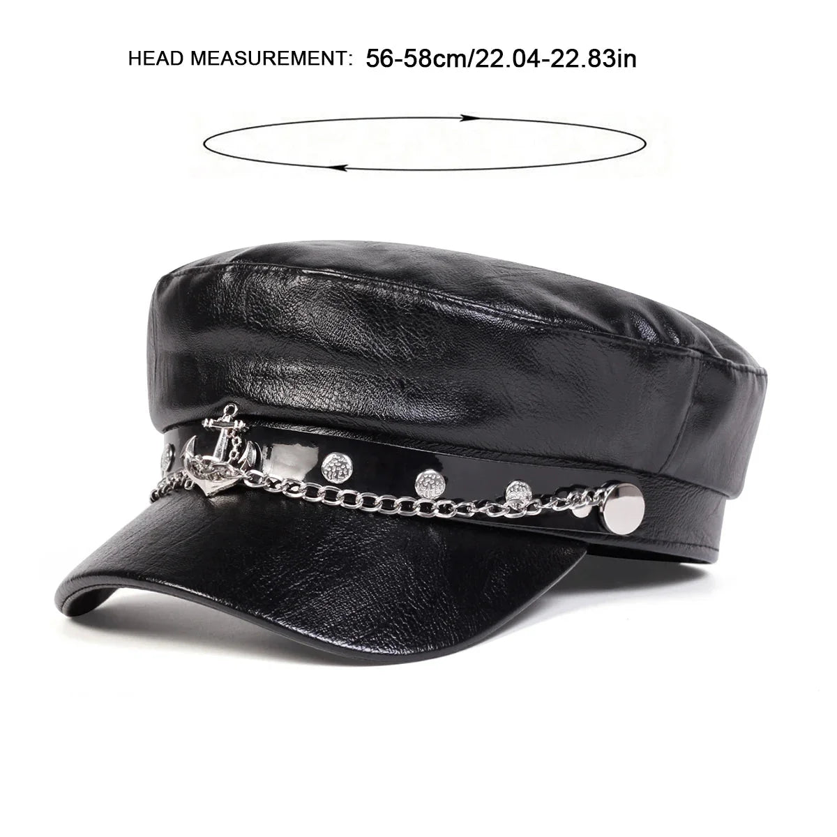 The Anchor Marine Black Sailor Cap