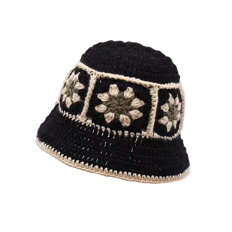 The Blossom Knitted Cotton Crochet Bucket Hat