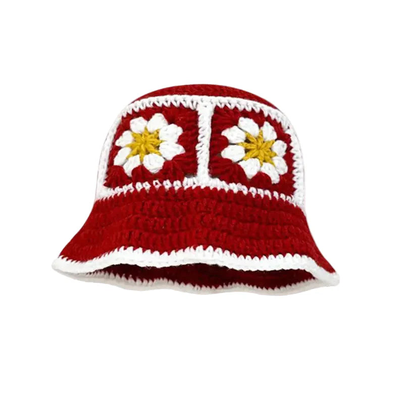 The Blossom Knitted Cotton Crochet Bucket Hat