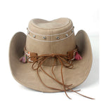 The Cherokee Genuine Leather Cowboy Hat