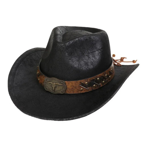 Black Burned Cowboy Hat