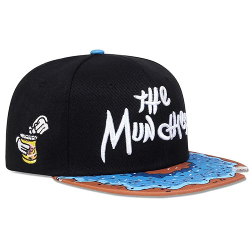 Blue Bitten Donut Snapback Cap back view