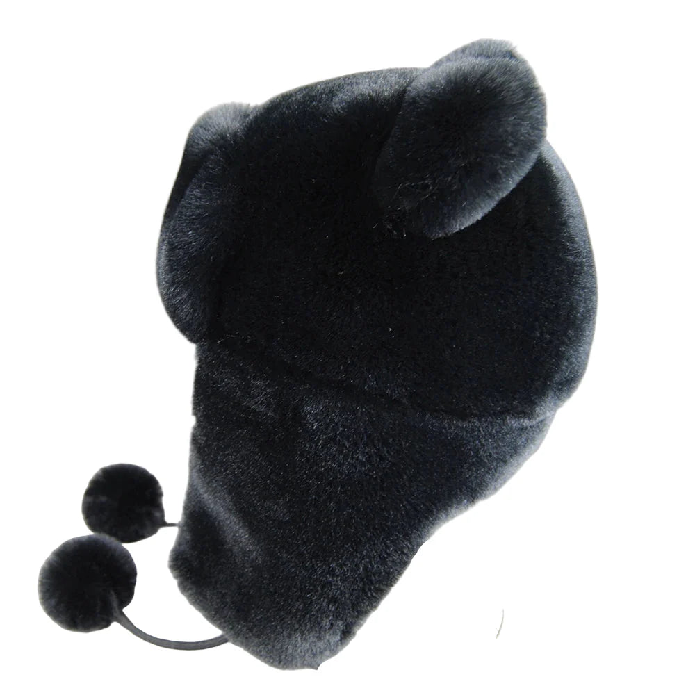 The Panda Bear Winter Fur Bomber Hat