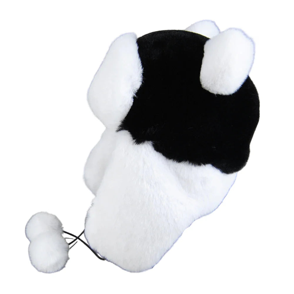 The Panda Bear Winter Fur Bomber Hat