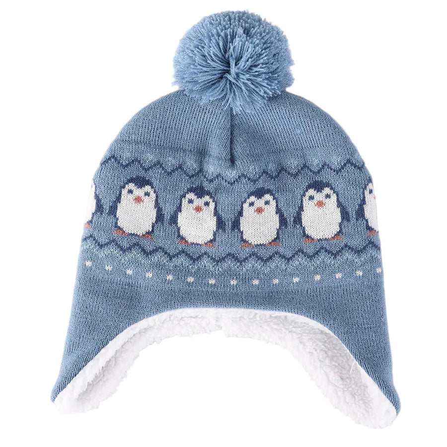 The Penguins Kids Winter Knitted Pom-Pom Beanie