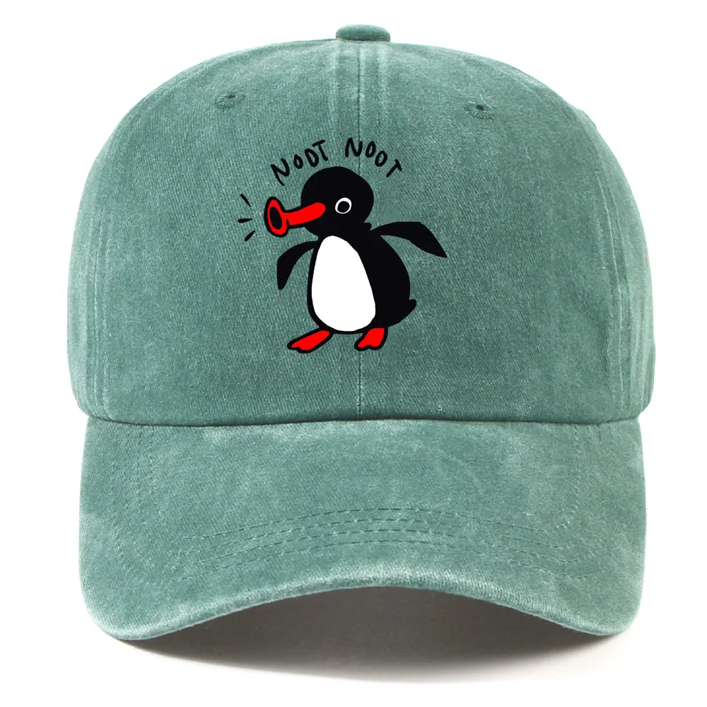 The Singing Penguin Washed Cotton Baseball Cap