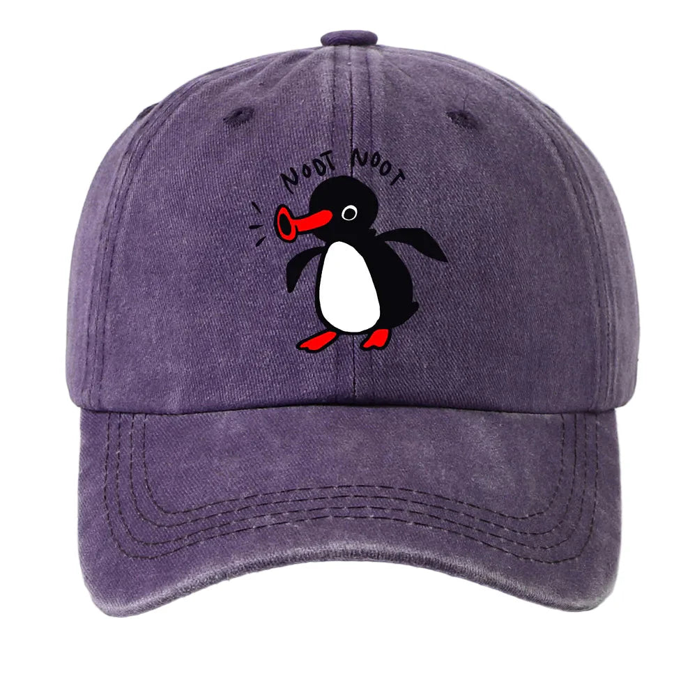 The Singing Penguin Washed Cotton Baseball Cap