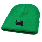 The Watching Cat Knitted Beanie