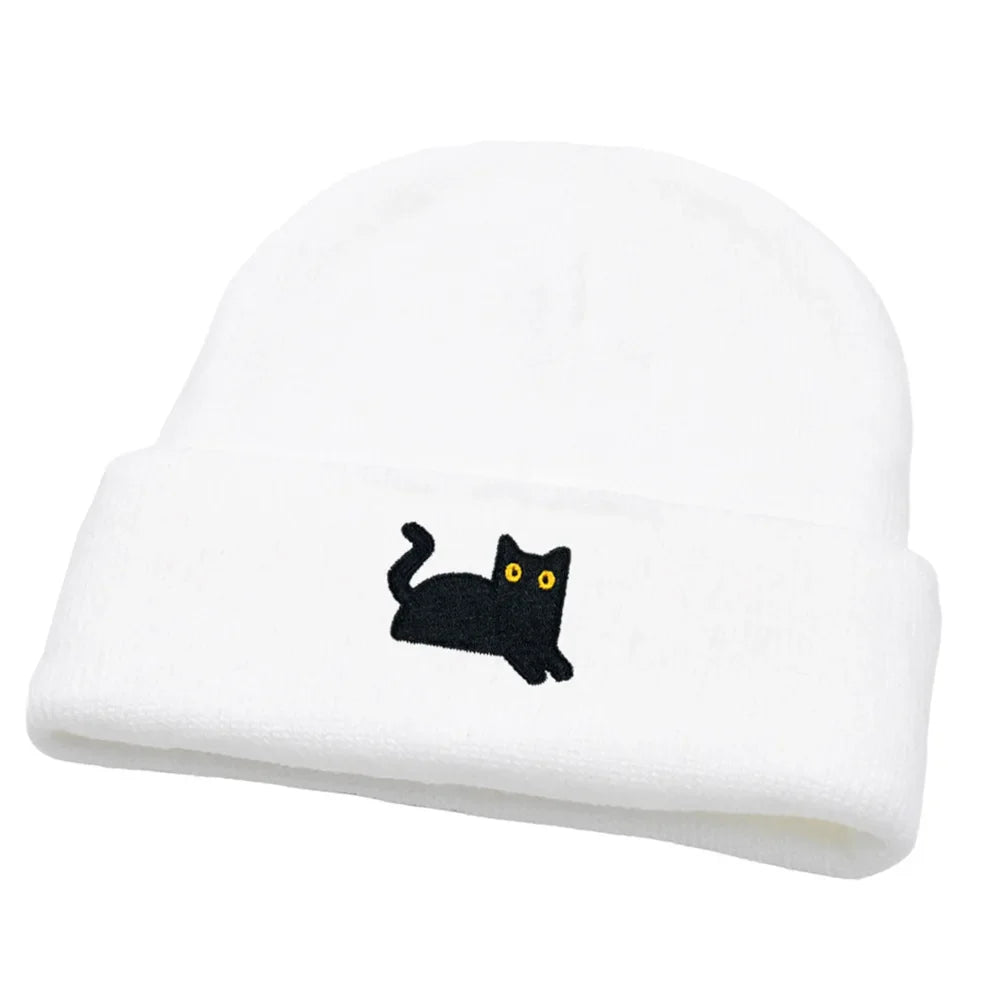 The Watching Cat Knitted Beanie