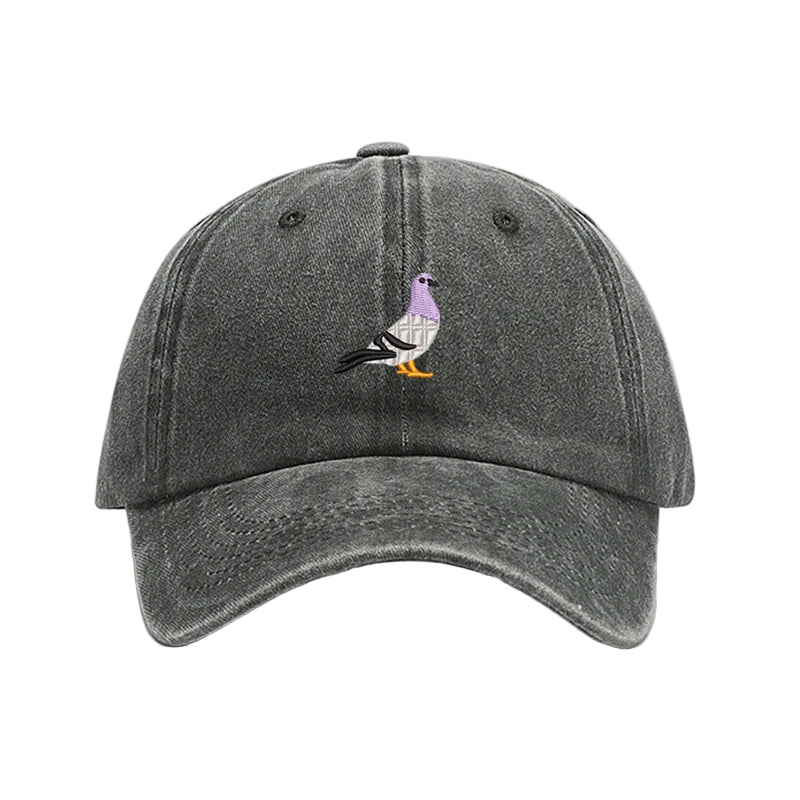 The Watching Pigeon Washed Cotton Baseball Cap