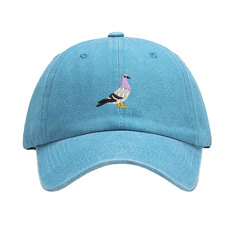The Watching Pigeon Washed Cotton Baseball Cap