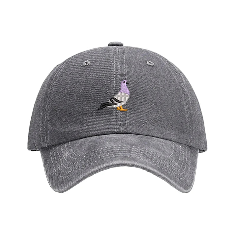 The Watching Pigeon Washed Cotton Baseball Cap