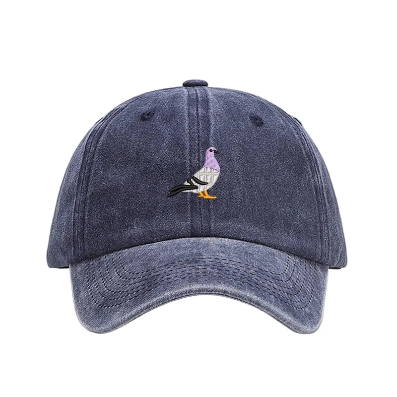 The Watching Pigeon Washed Cotton Baseball Cap