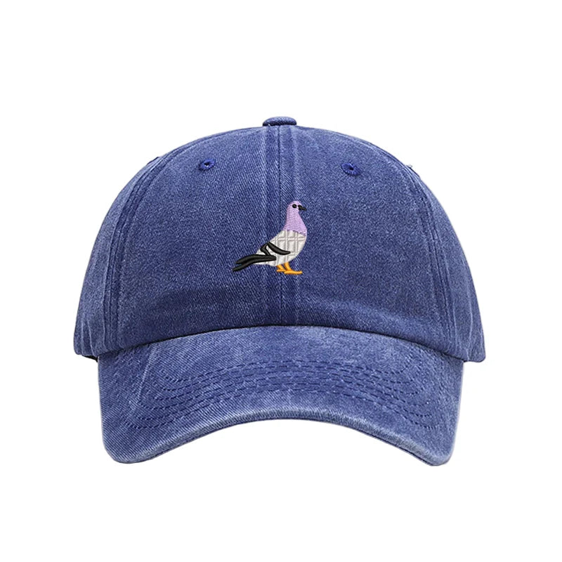 The Watching Pigeon Washed Cotton Baseball Cap