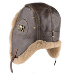 The Winter Death Leather Fur Bomber Hat