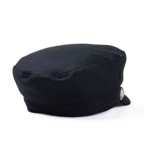 Black Cotton Sailor Cap back view