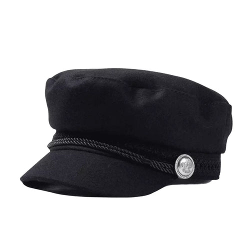 Black Cotton Sailor Cap