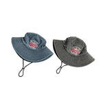Three Stars Lucky Washed Cotton Bucket Hat