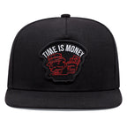 Time Is Money Black Snapback Cap